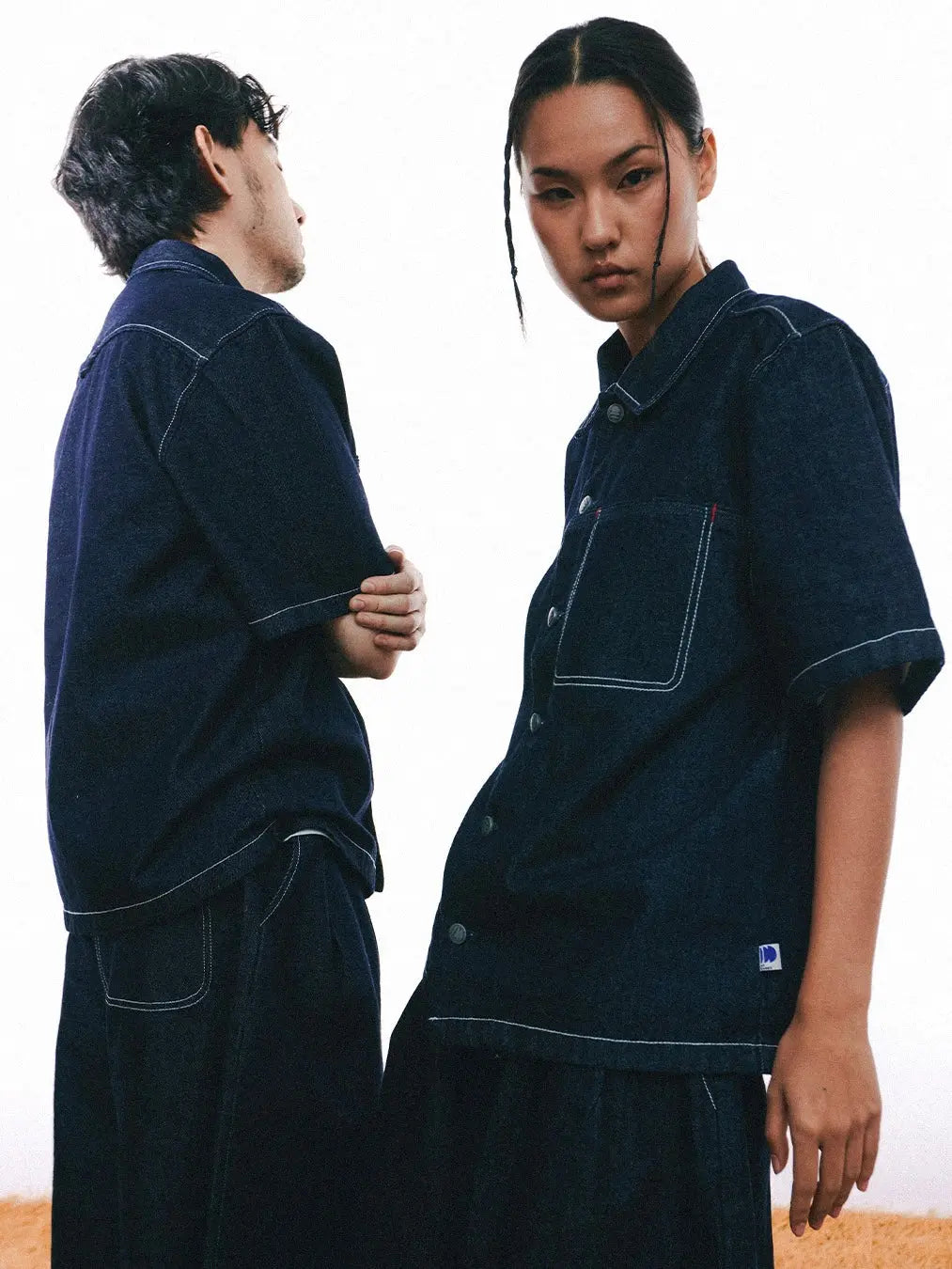 Warsaw Denim Collection — Boxy Denim Shirt & Baggy Culotte Pants