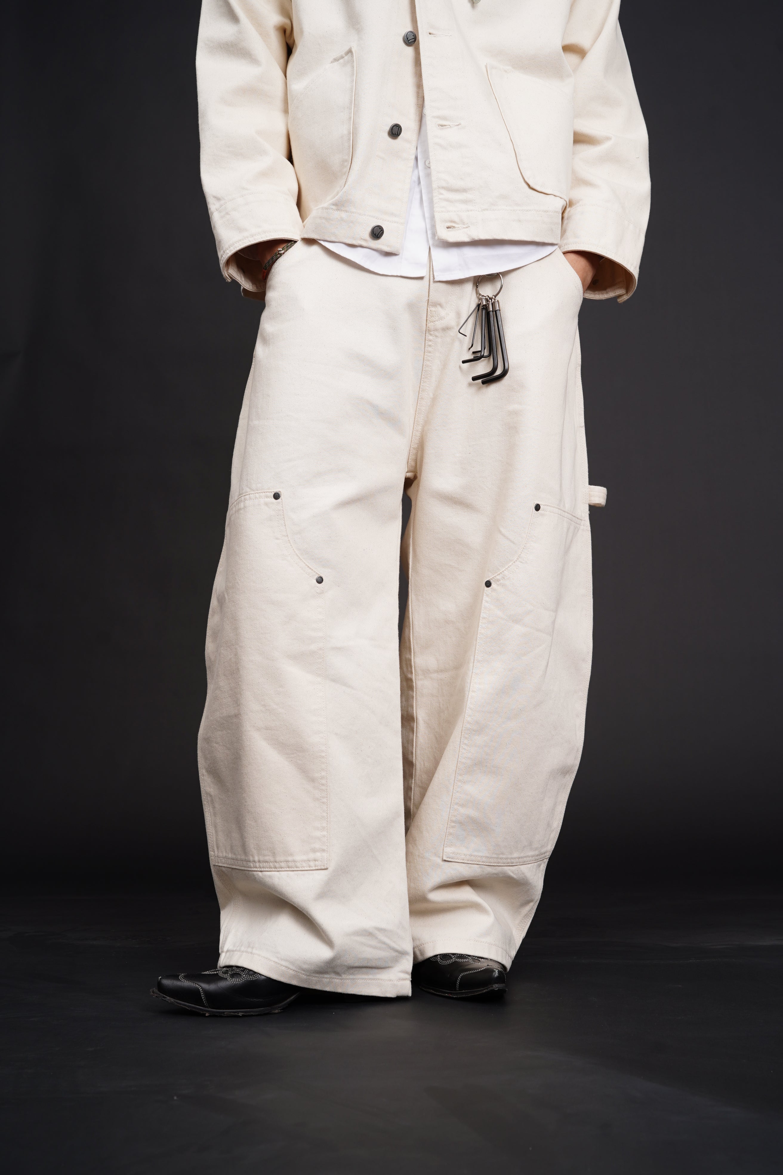 Carter Denim Pants Cream