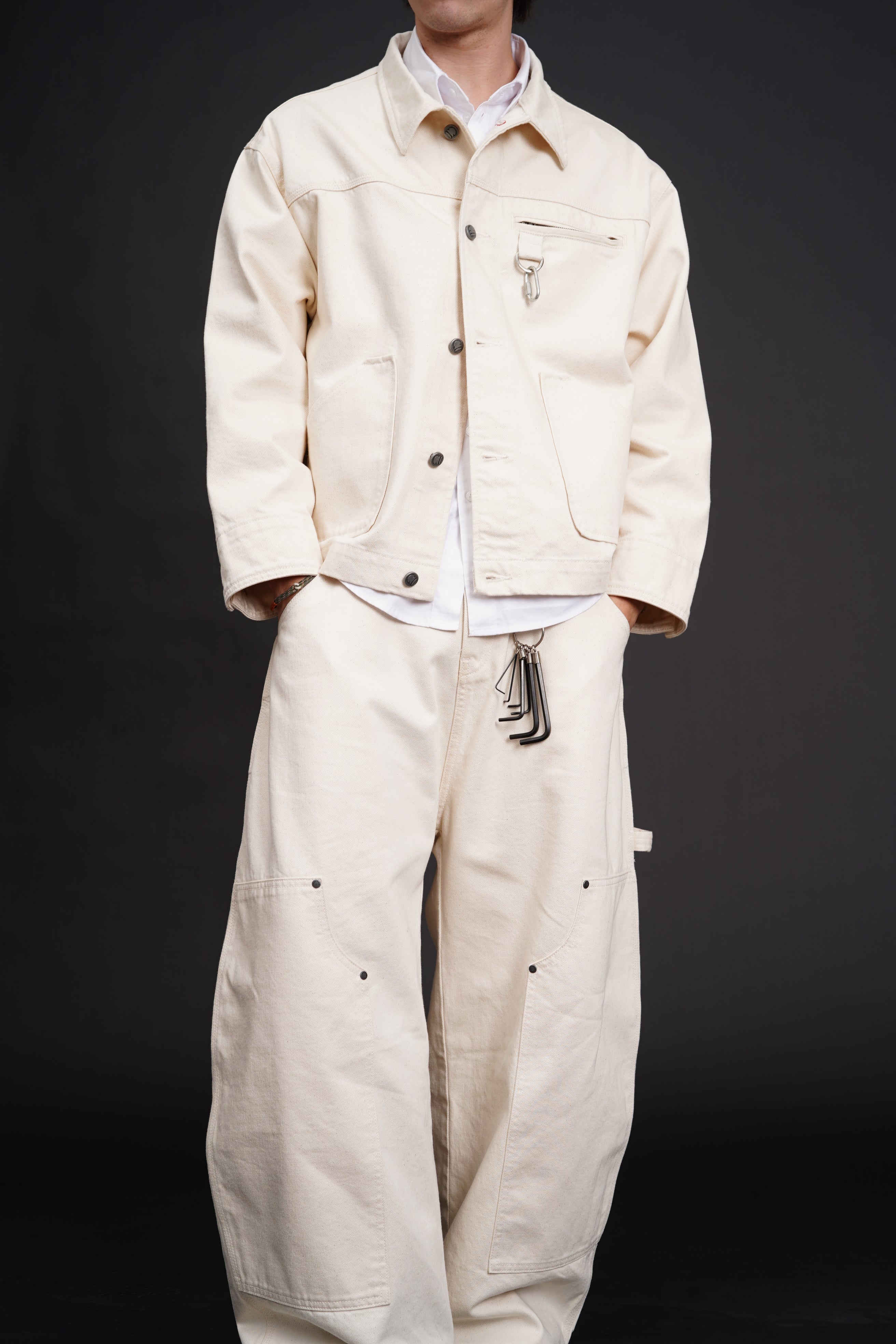 Carter Denim Pants Cream