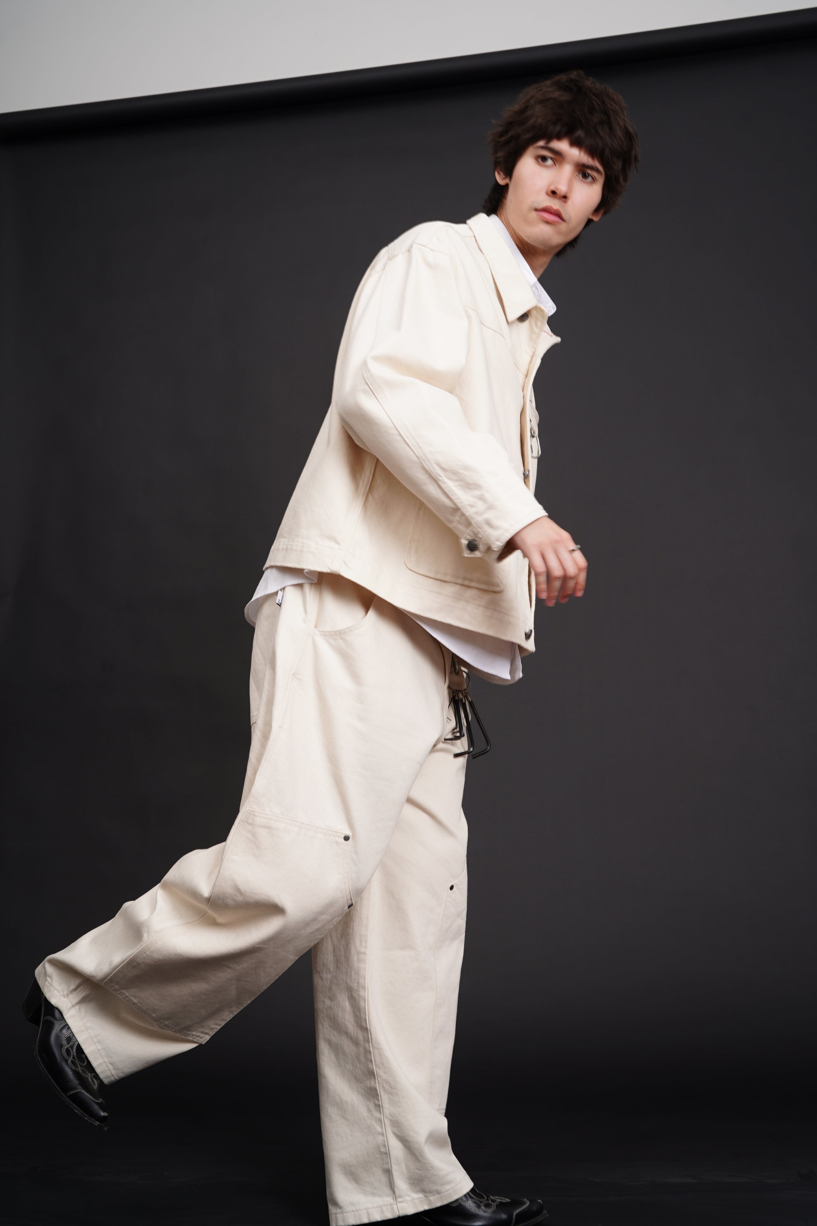 Carter Denim Pants Cream