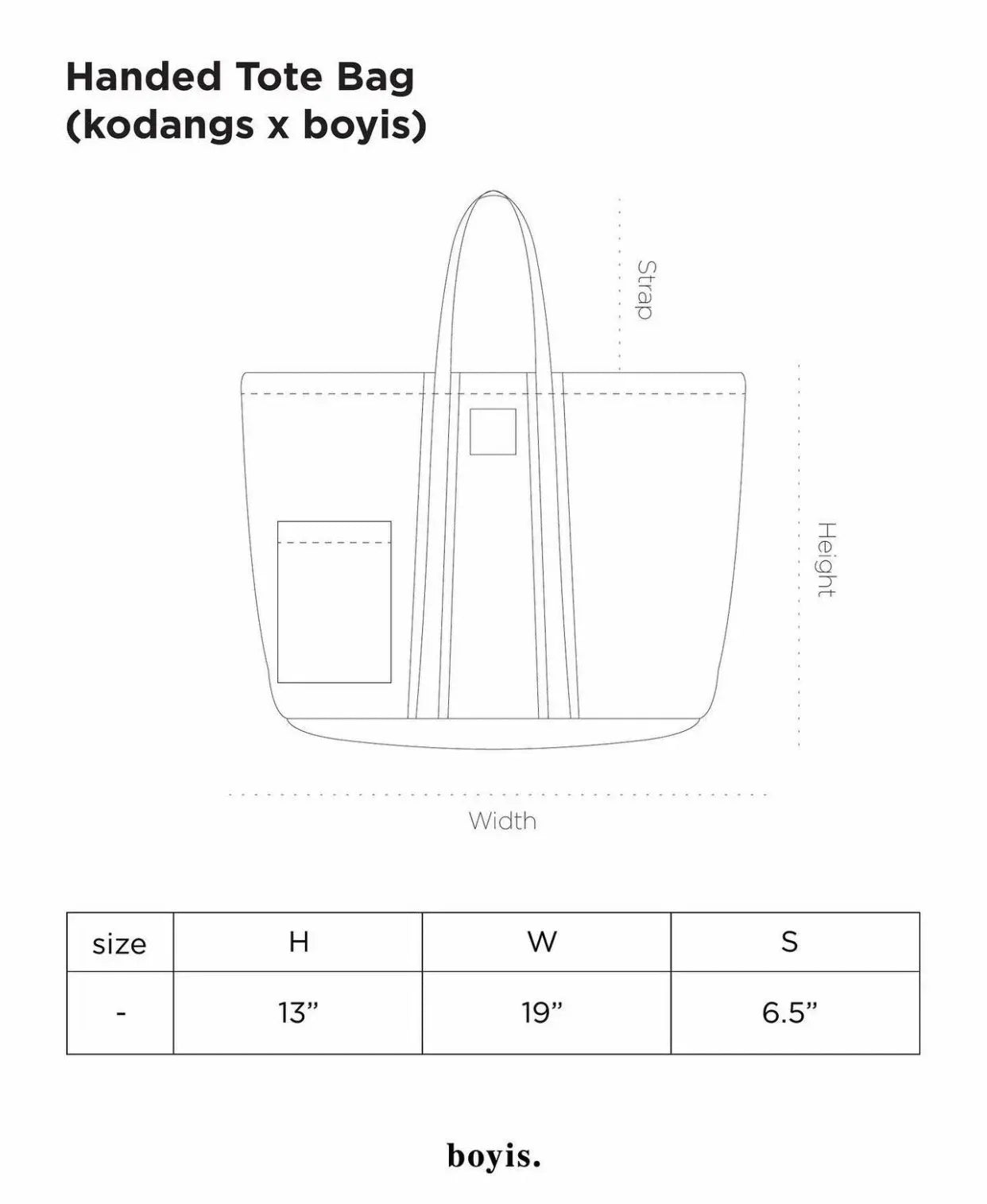 Handed Tote Bag (Collab Edition) Boyis x Kodangs KODANGS