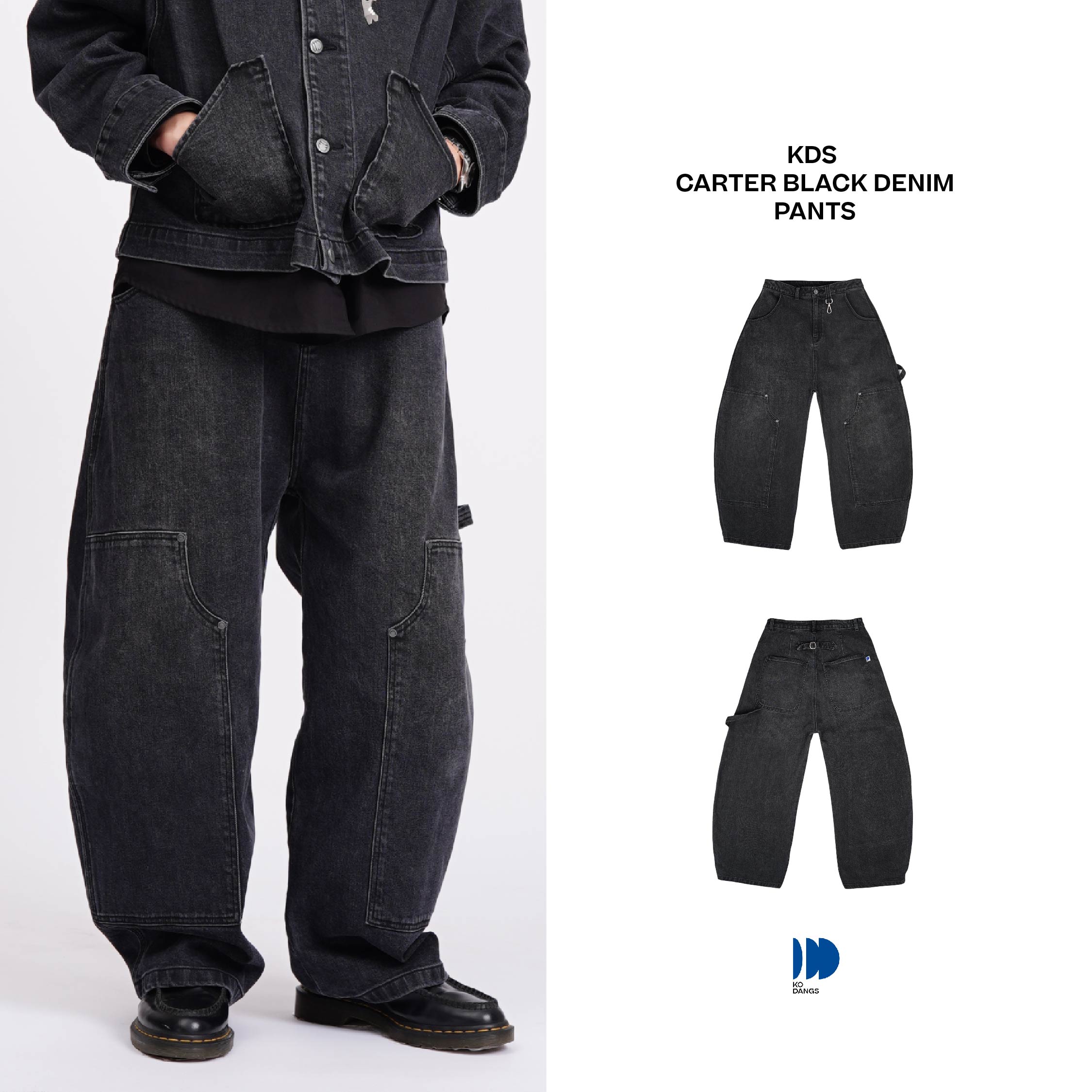 Carter Denim Black Pants