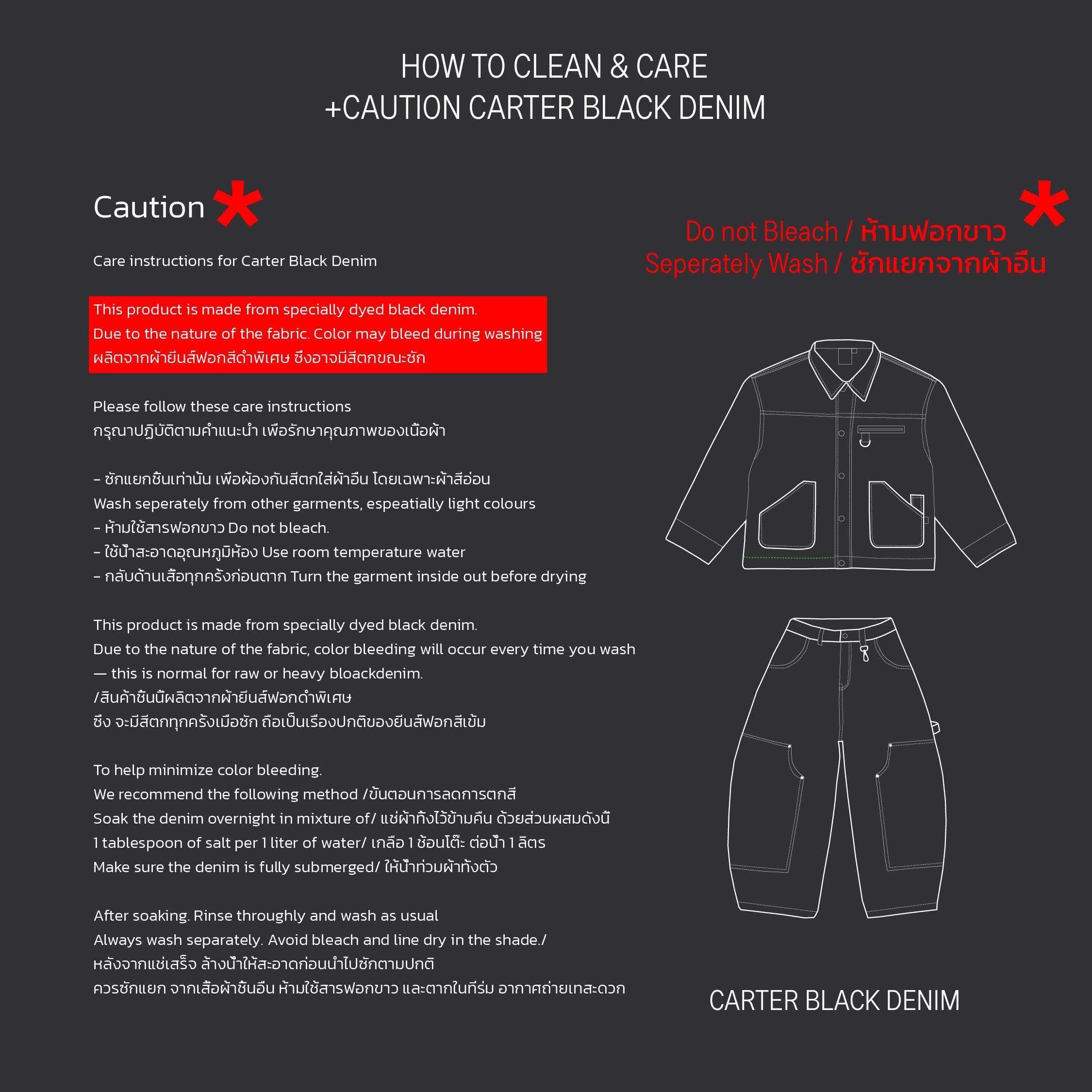 Carter Denim Black Pants