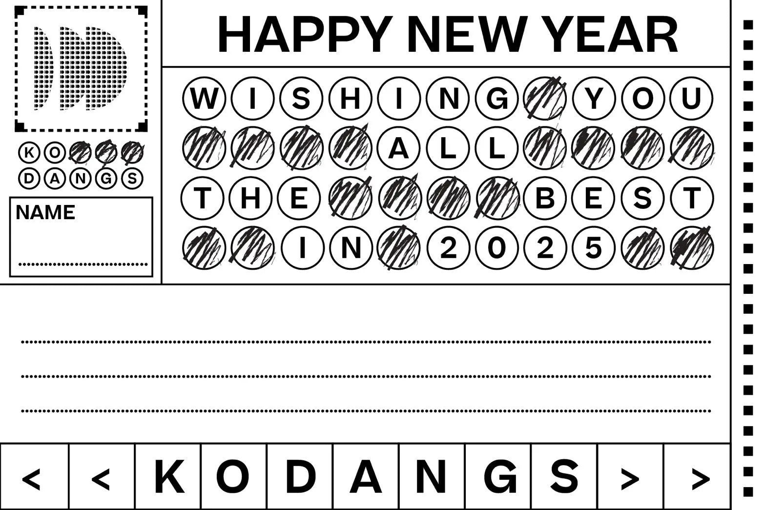 Personalized Card KODANGS