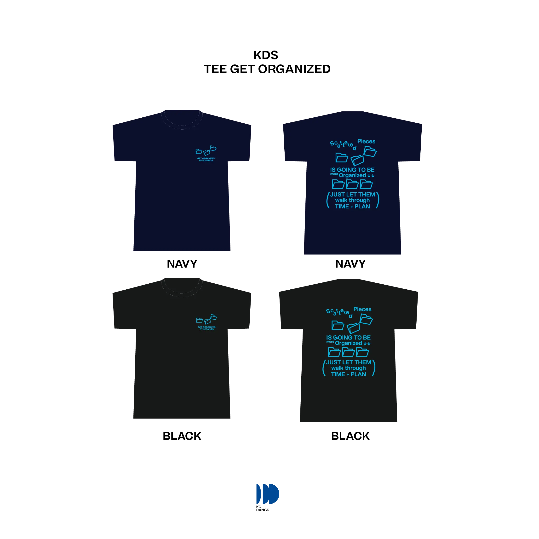 TEE GET ORGANIZED (Black/Navy) KODANGS