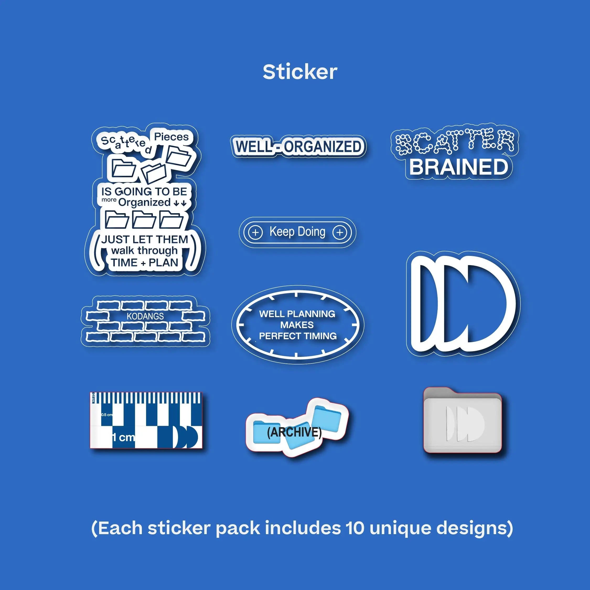 ORGANIZED Sticker (10ea) KODANGS