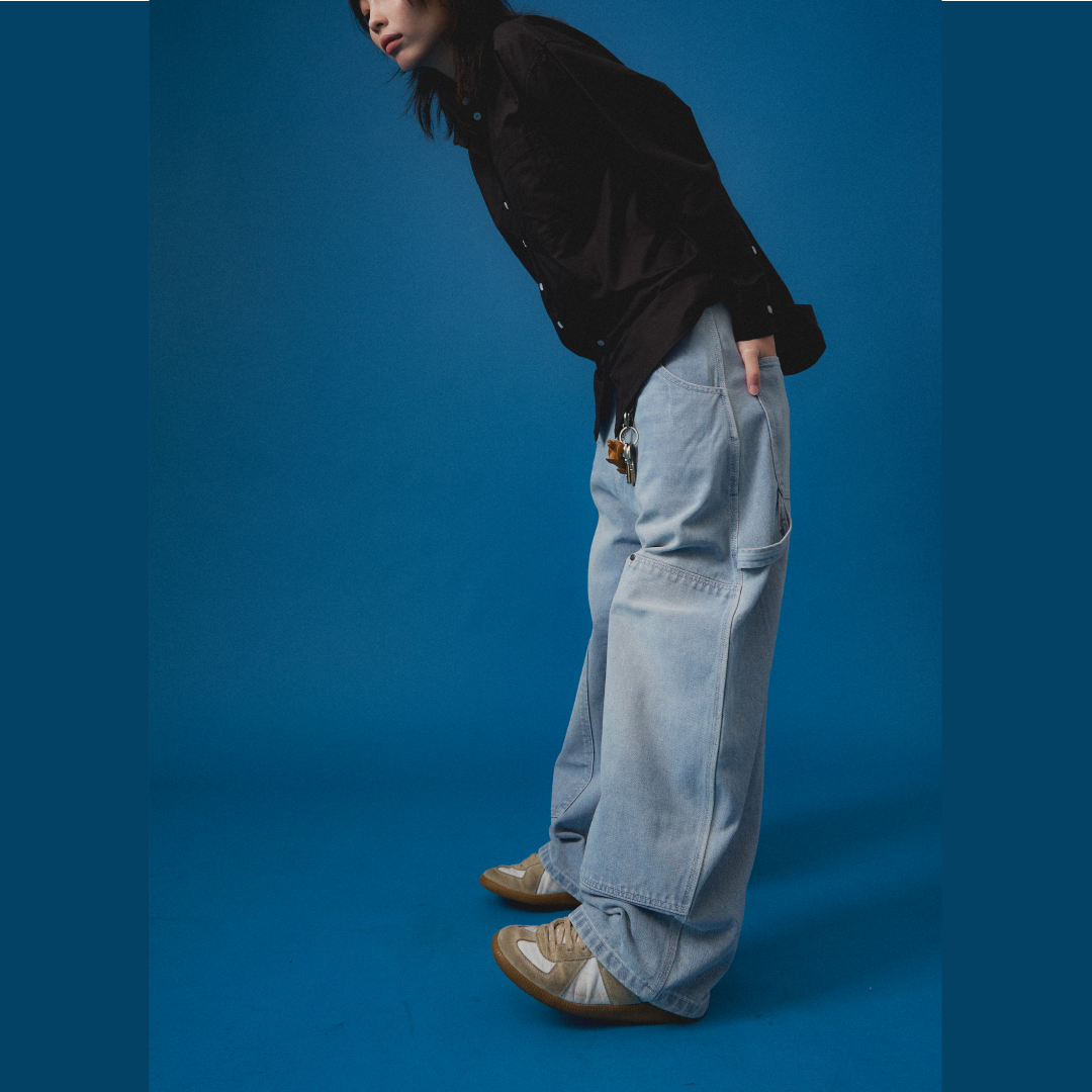 Carter Denim Pants Faded Light Blue