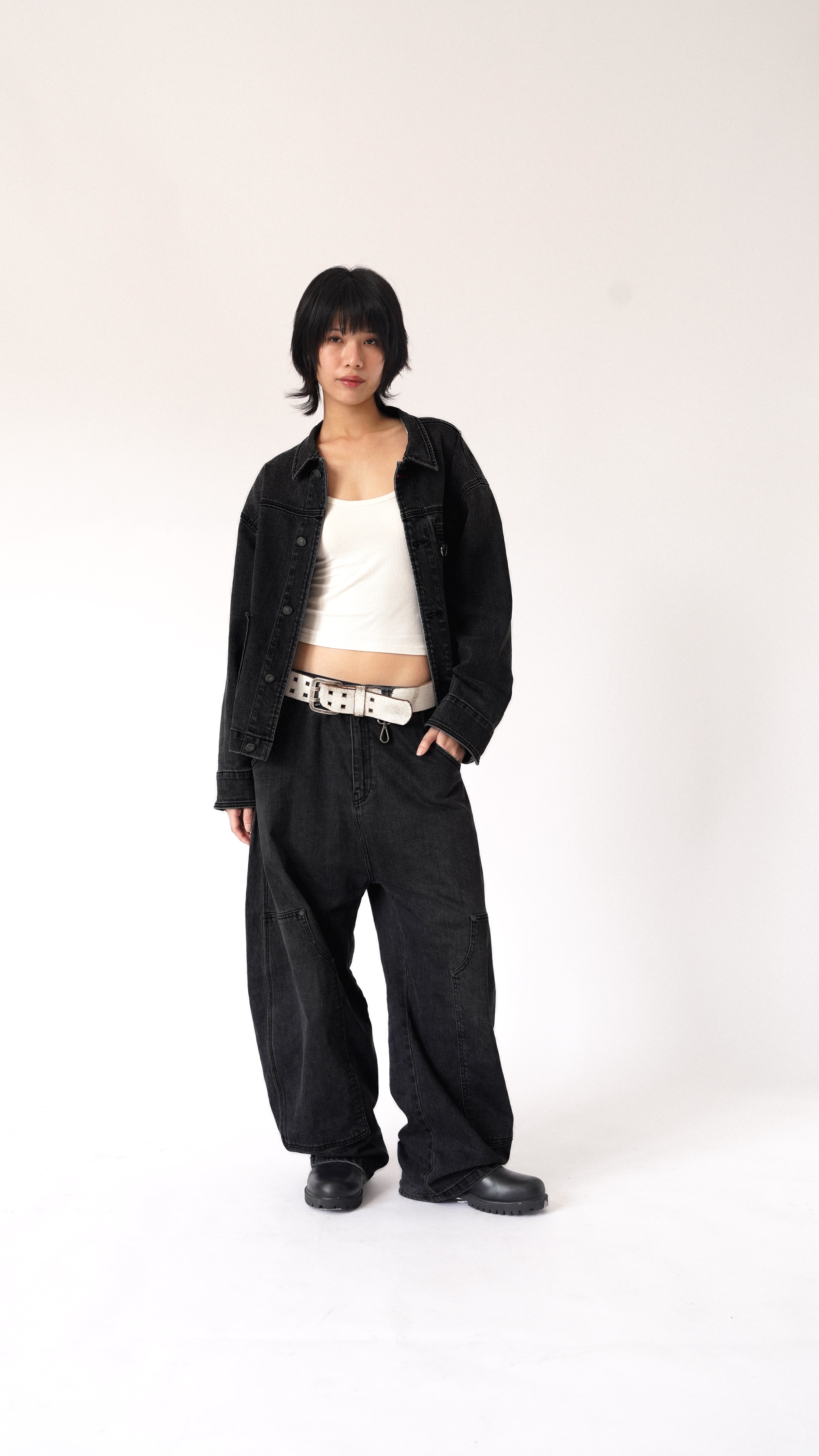 Carter Denim Black Pants
