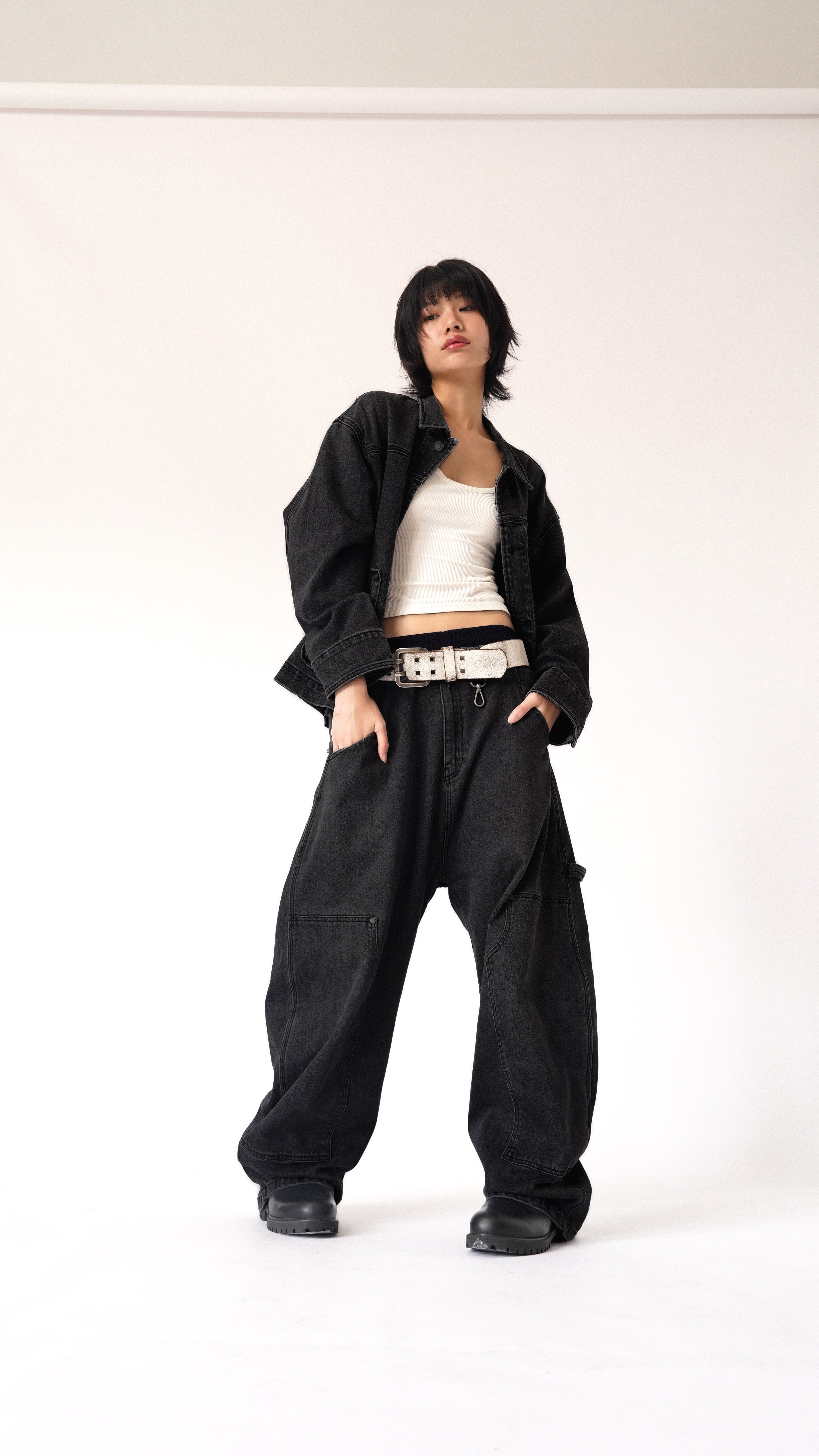 Carter Denim Black Pants