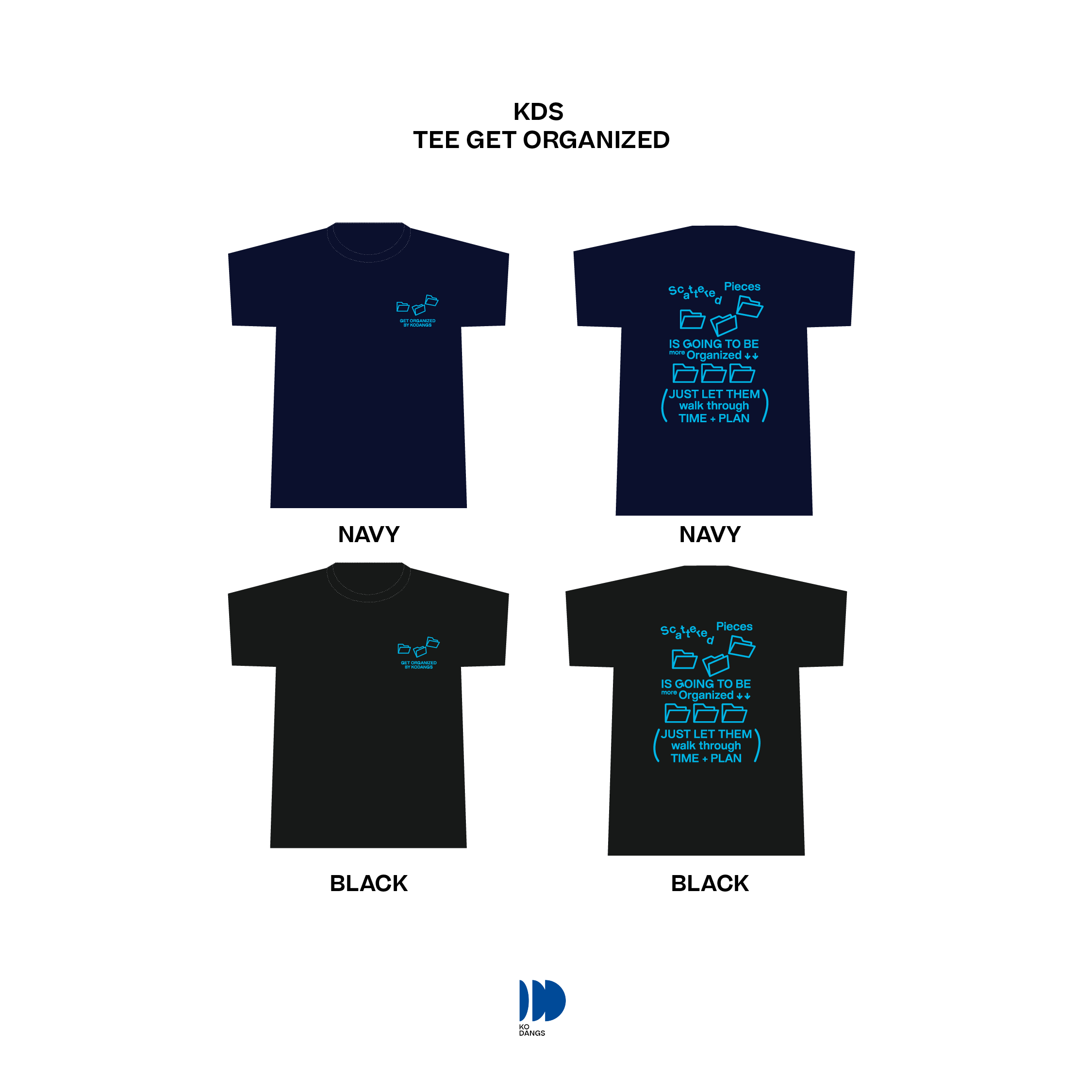 TEE GET ORGANIZED (Black/Navy)