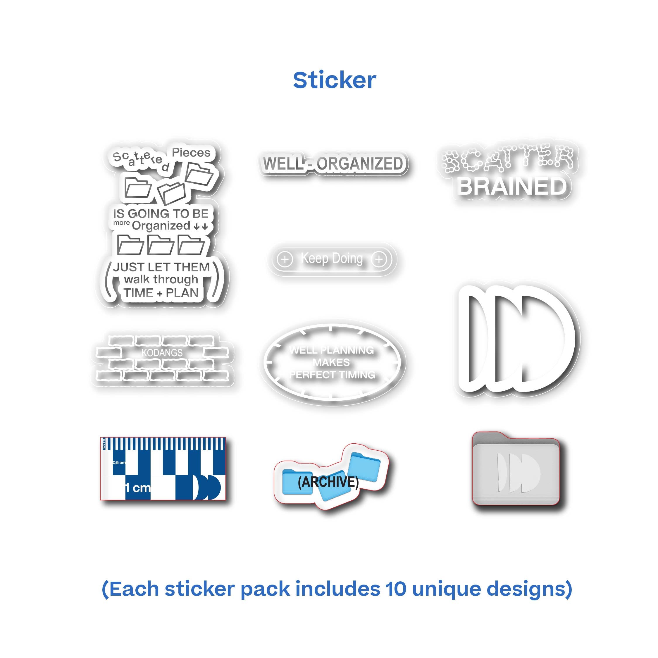 ORGANIZED Sticker (10ea)